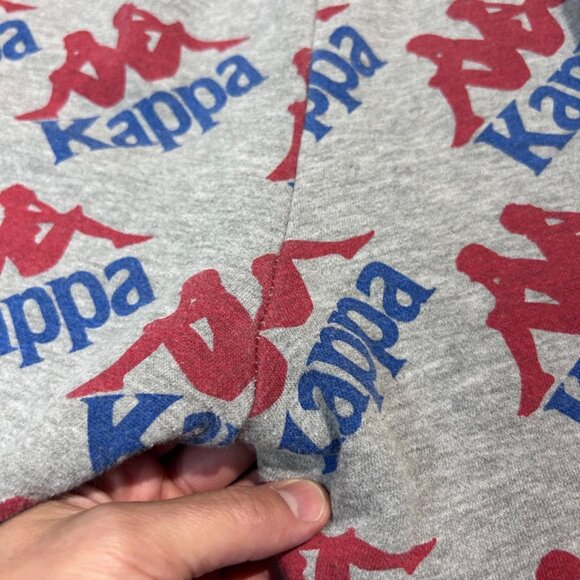 KAPPA Womens Authentic Logo Sweatpants Size Medium Gray Red Blue All Over Print - Picture 8 of 8